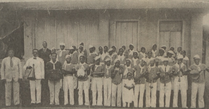 1.Jazz-band do Grêmio Recreativo Luiz Gama, durante o baile "Malandro", realizado em 10 de novembro de 1934. 