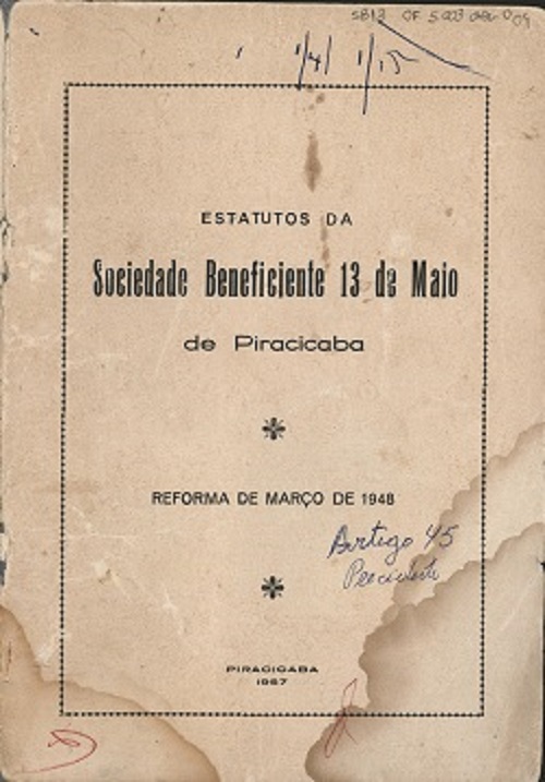 3. Capa do Estatuto de 1948.