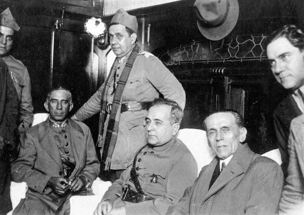 Da esquerda para direita: Miguel Costa, Góis Monteiro, Getúlio Vargas e Francisco Morato, s.d.